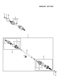 23890279-SHAFT ASSY, FRONT DRIVE, RH
