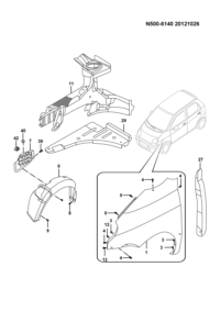 23904187P-PANEL-FENDER LH