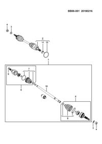 23923017-SHAFT ASSY, FRONT DRIVE, RH