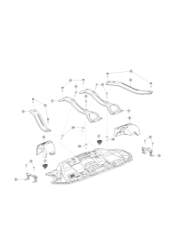 164127700B-Clip, 2nd seat cushion armdcn