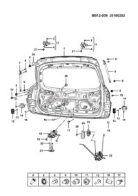 23985996-HINGE ASSY-BACK DOOR