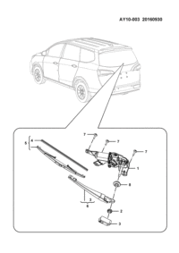 23939636-Motor & bracket assy-rear wiper