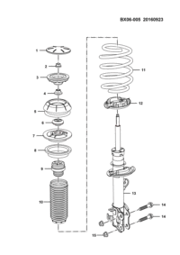 23949318-Base assy-damper strut fr