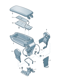 8X0864245CT29-Armrest (upper part) (ghost (black))