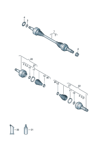 7L8501201B-Shaft, half swing