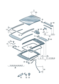 8X0877297-Weatherstrip, glass lid D  -13.05.2013