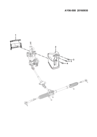 23961753-Cover, steering column lower (brown & with one key start) (48V)