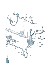 7M3422889E-Hose, intake Tank assy-oil Tube-cooler