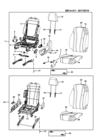 23985175-Cap, driver side outer garnish