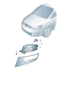 7N0941699C-Halogen lamp & f Lamp assy-static