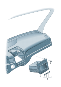 7P6035162A-A car radio with a touchscreen, 6 disc integration CD changer   Display: