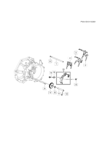 24107529-Shaft, gear shift fork