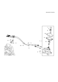 24110681-Cable, manual transmission select and change lever (24110681 replace 2620124110682 24110681 repl
