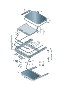 19D877041AYU7-Glass sliding roof (p/brown/p/brown  Attention! Before ordering Must detect the vehicles P