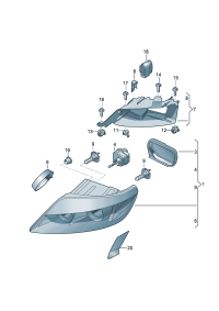 4L0941029F-Halogen double lamp Cooperate as needed: