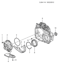 24242405-Converter & differential case (6T30 1.4 l gasoline FAM 3) (24242405*24268610) (machining)