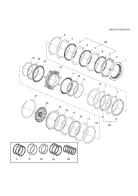 24273084-Plate, 2-6 clutch (w/friction material) (incl. 6) (full)