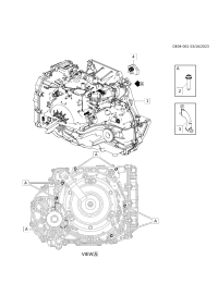 24299684-Transaxle ((3.47 gear ratio), frt) (1st for design see 24274847) (transmission without outer parking