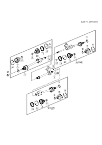 26355659-Front wheel drive shaft (rh integrated half shaft) (1st design see 26260437) (including 5-13)