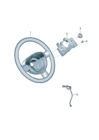 1C0419091DFE74-Steering wheel For car models with air pillow (black)