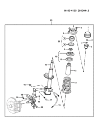 24513773-Sensor, wheel speed, front