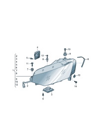 55G941081B-LED HEADLIGHT/718 BOXTER