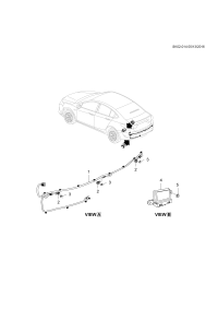 26205613-Harness, rear object alarm sensor