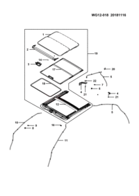 24535736-GLASS ASSY,ROOF
