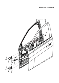 24538421-Hinge assy-fr dr lwr