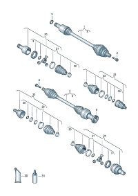 5N0407763CX-Band f joint Shaft, half swing