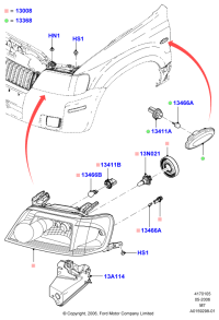 5E6Z13368AA-lamp assy