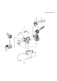 26321545-Cap, instrument panel steering column trim, upper (white)