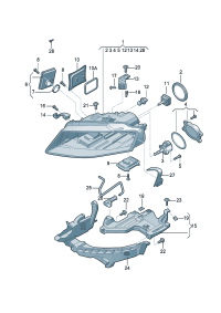 8K0941029G-Headlamp, Lamp, corner  (For traffic only)   D  -26.07.2010