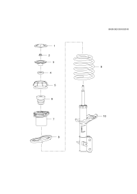 26215757-Strut (rod diameter: 14.5) (for front suspension strut design see 2nd) (mark 2626244414 75757)
