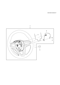 26675150-Steering wheel (incl 2-4)