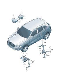 8K0907357E-Control unit, for headlamp illumination Adjuster assy-distance