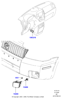 2M5Z15200AB-Lamp assy, fog/lh, circular (FORD SERIES)
