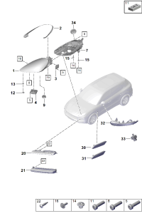 9Y0941077N-LED HEADLIGHT/718 BOXTER