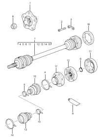 99733202403-Shaft, half swing Deprecated parts
