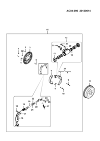 24558218-Cylinder assy-rear brake