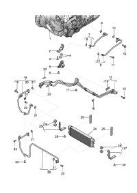 4W0317807A-Pipe, oil pressure Oil cooling