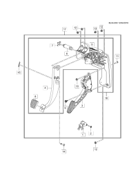 26243863-Pedal, accelerator and brake (incl. 1-3,9-11,16)