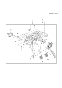 26668916-Pedal, brake & acceleration & clutch (incl. 2-16,18)