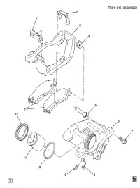 19421342-Kit, rear disc brake plate repair (incl. 2) (AC-DELCO #19421342)