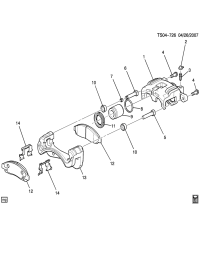 19421341-Kit, front disc brake plate repair (incl. 14) (AC-DELCO #19421341)