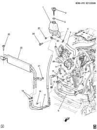 25821303-Cooler, power steering fluid (AC-DELCO #25821303)
