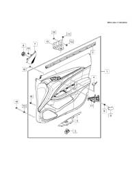 26306701-Garnish assy-fr side door (incl 2-5,17, 18)