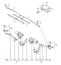 1T0955023E-Holder, w/wiper motor