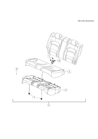 26253016-Cush, rr seat (incl. 1,2,3)