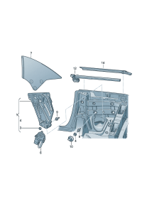 1Q0839461-WINDOW LIFTER PORSCHE LH RR